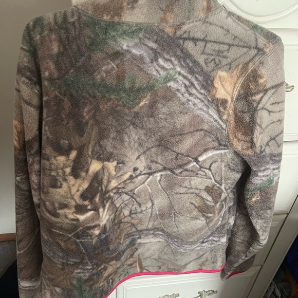 Camouflage with pink trim zip up sweatshirt - Picture 5 of 7